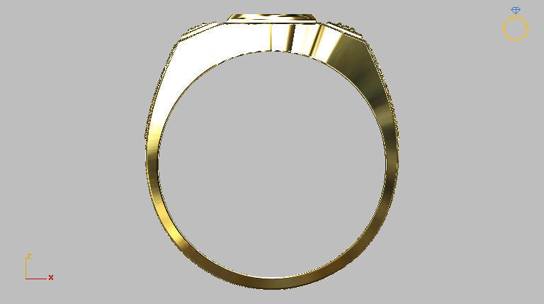 Graduation Ring 3D print model_12