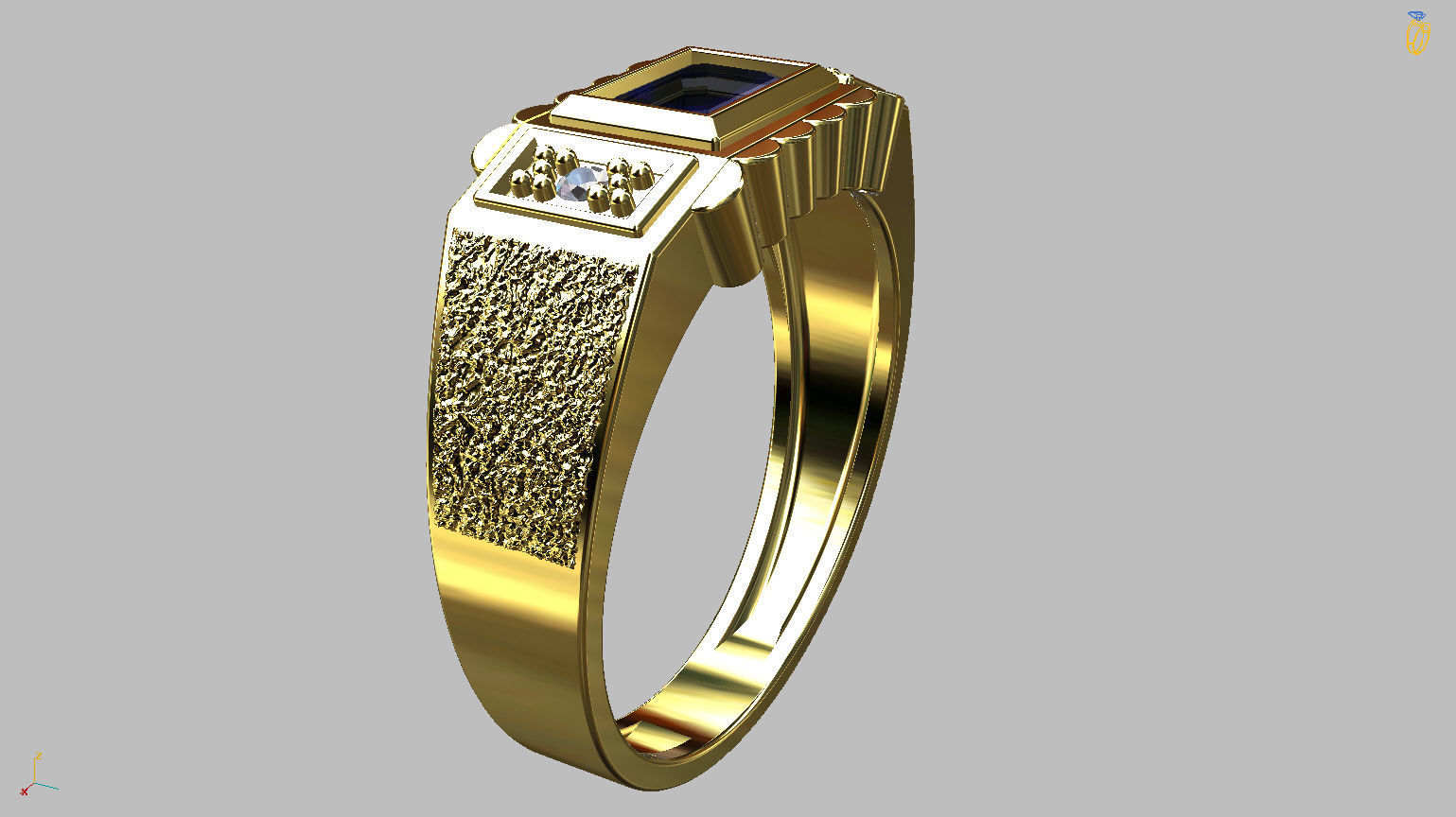 Graduation Ring 3D print model_3