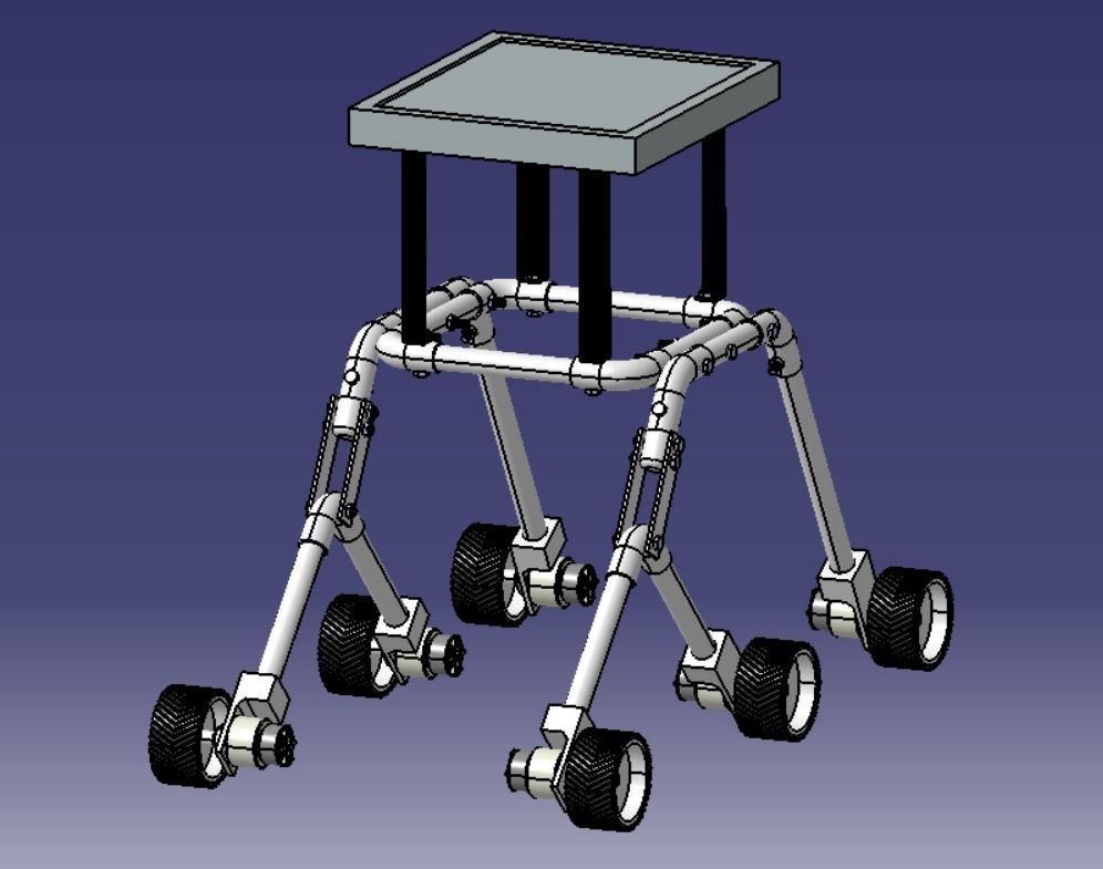 Mars Rover- Rocker Bogie Mechanism 3D model_5