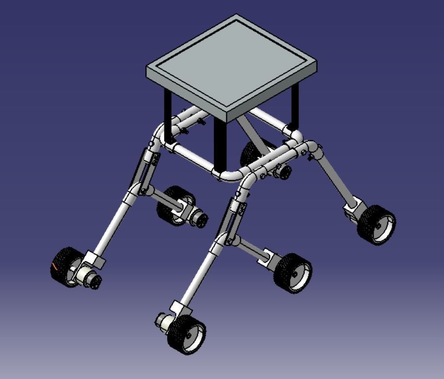Mars Rover- Rocker Bogie Mechanism 3D model_4