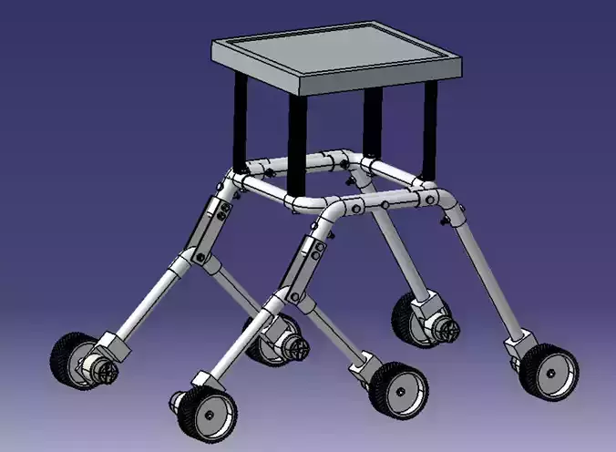 Mars Rover- Rocker Bogie Mechanism 3D model