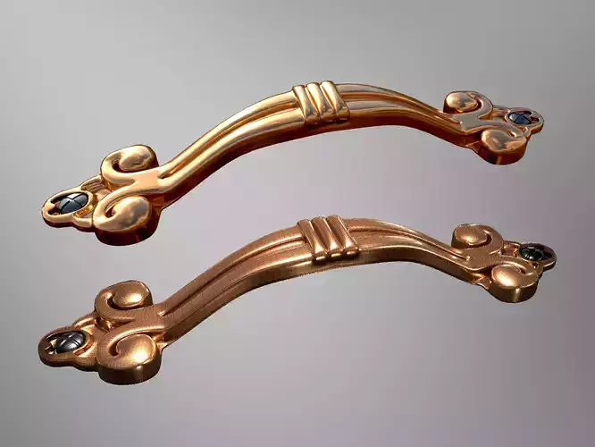 Doorknob pair of brass pull handles