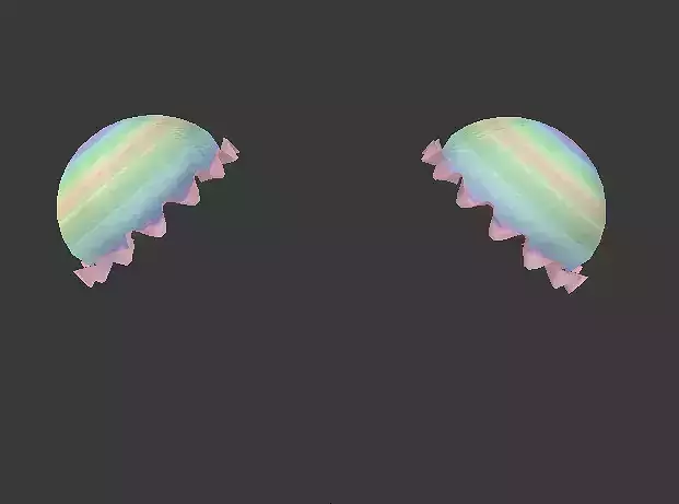 Chun li hair puffs Low-poly 3D model