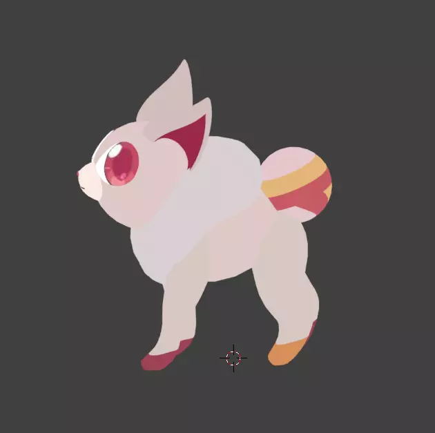 Eevee fan fiction Low-poly 3D model_0