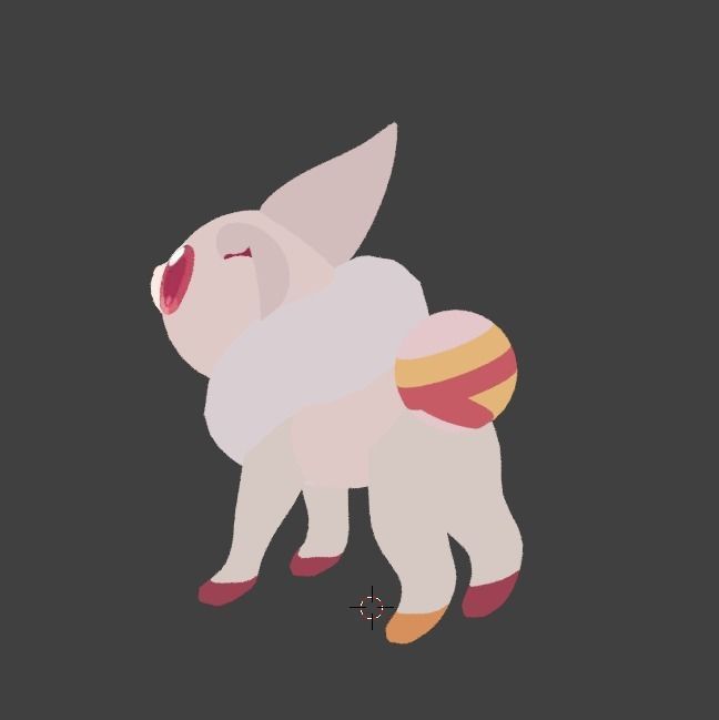 Eevee fan fiction Low-poly 3D model_2