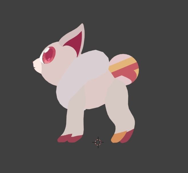 Eevee fan fiction Low-poly 3D model_3