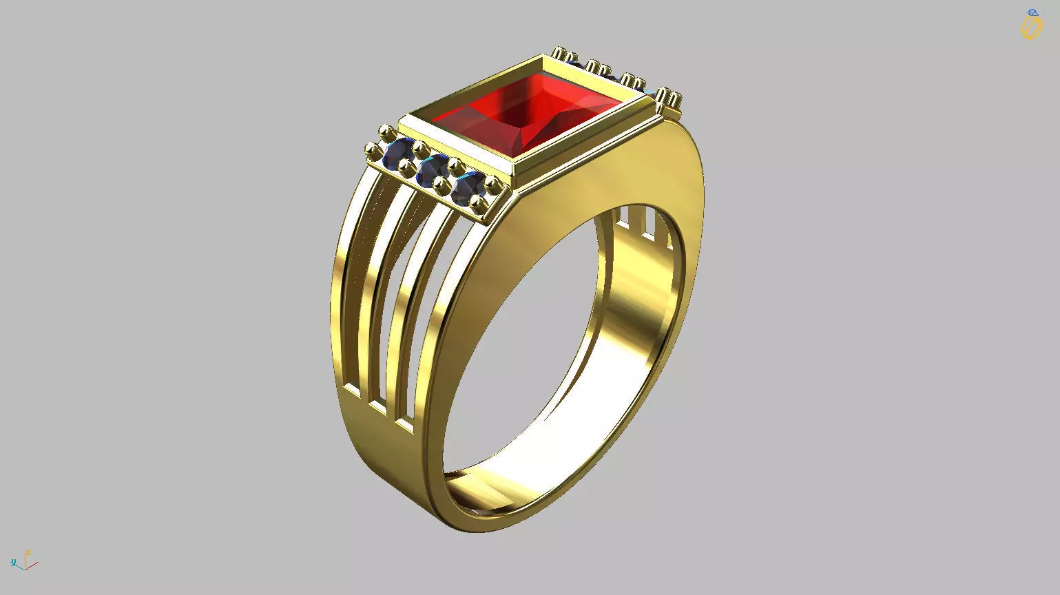Graduation Ring 3D print model_0