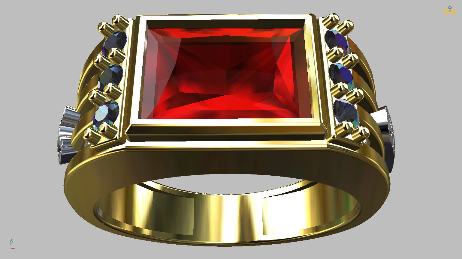 Graduation Ring 3D print model_9
