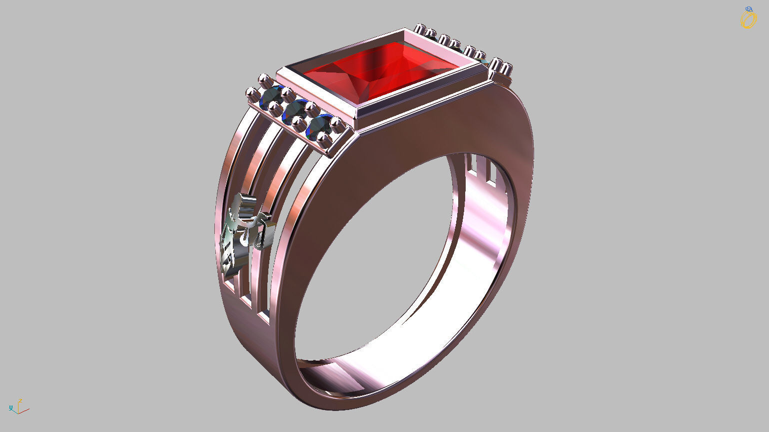 Graduation Ring 3D print model_6