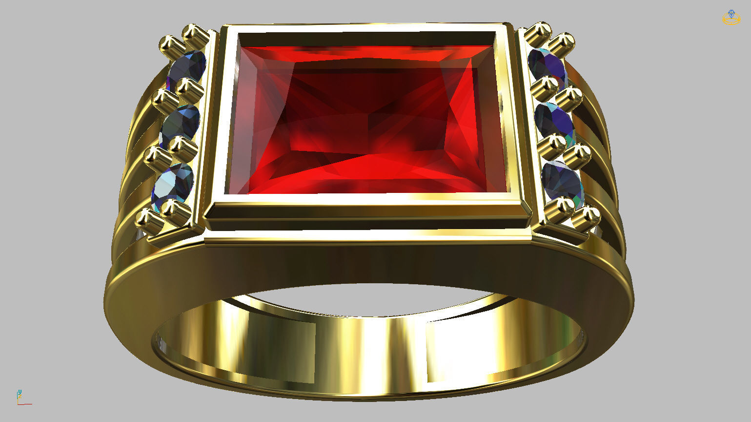 Graduation Ring 3D print model_8