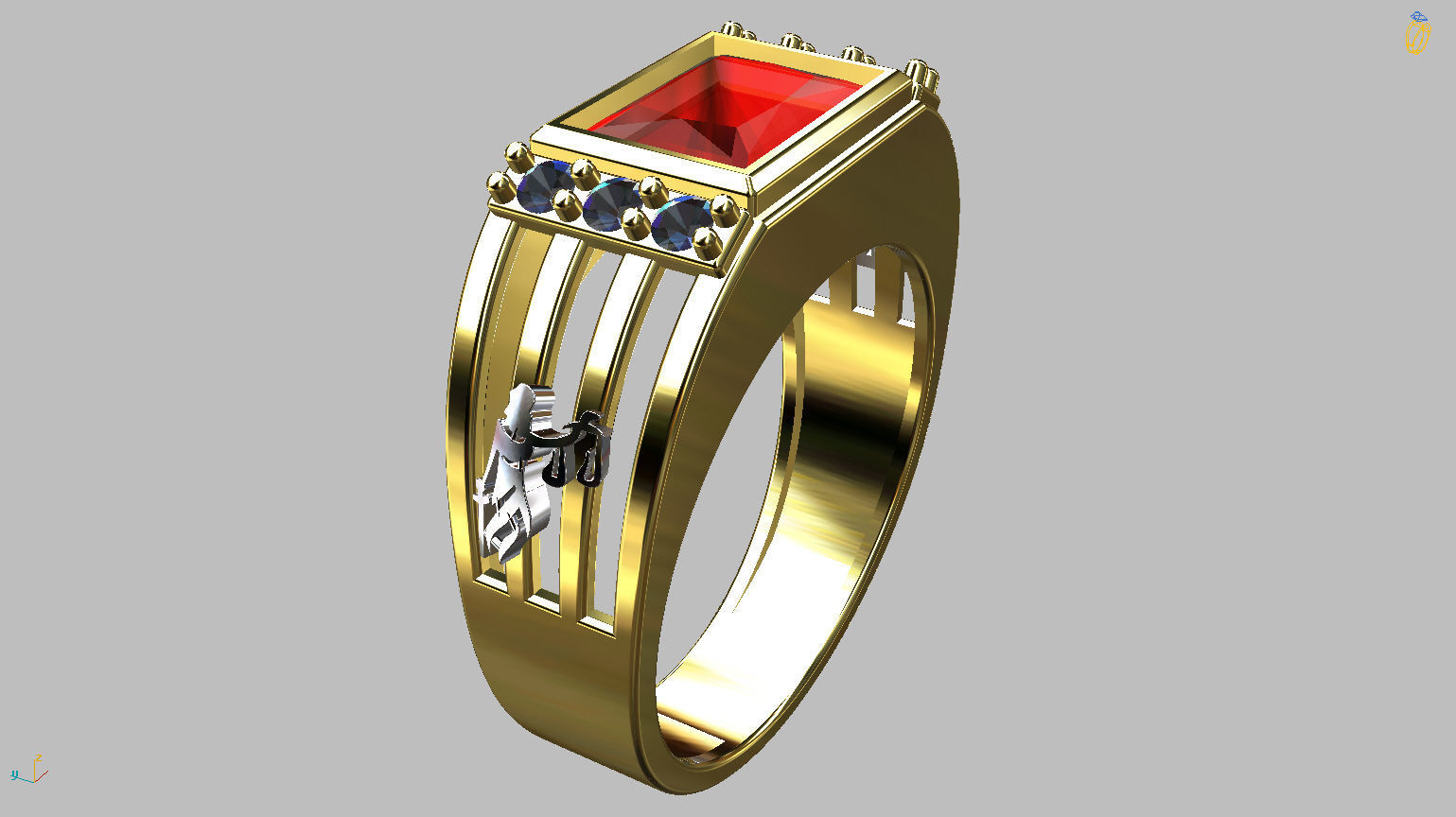 Graduation Ring 3D print model_2