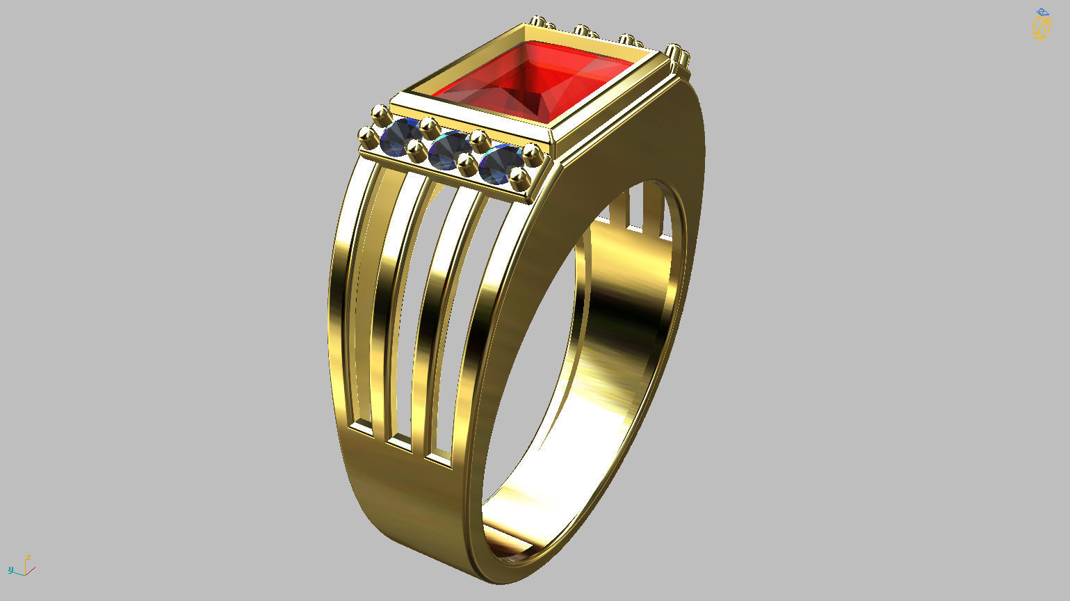 Graduation Ring 3D print model_3