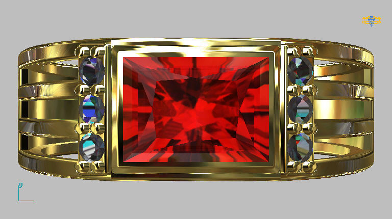 Graduation Ring 3D print model_10