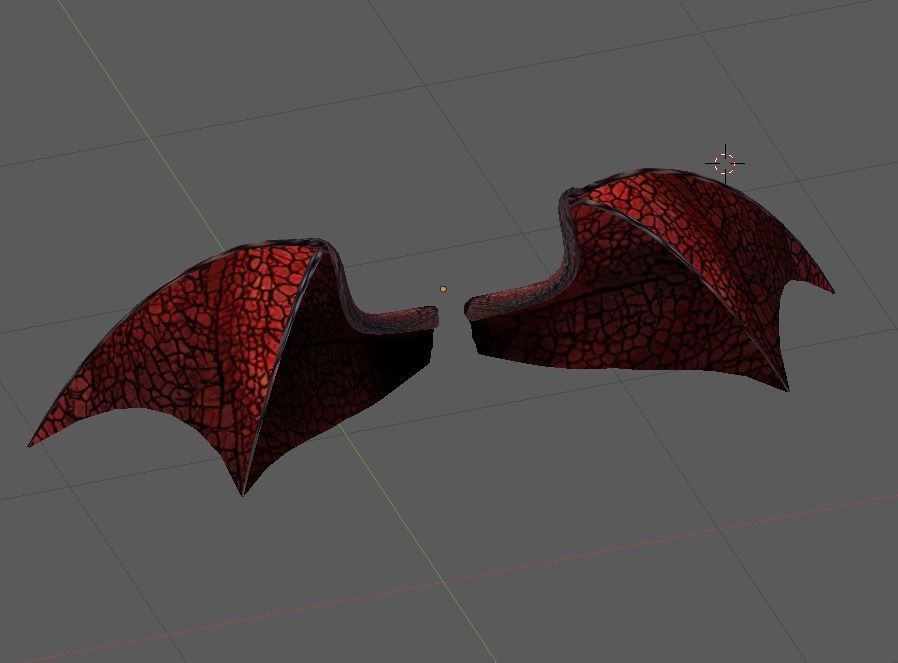  Wyvern Dragon Wings 3D model_2