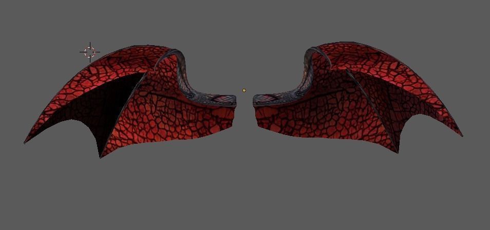  Wyvern Dragon Wings 3D model_3