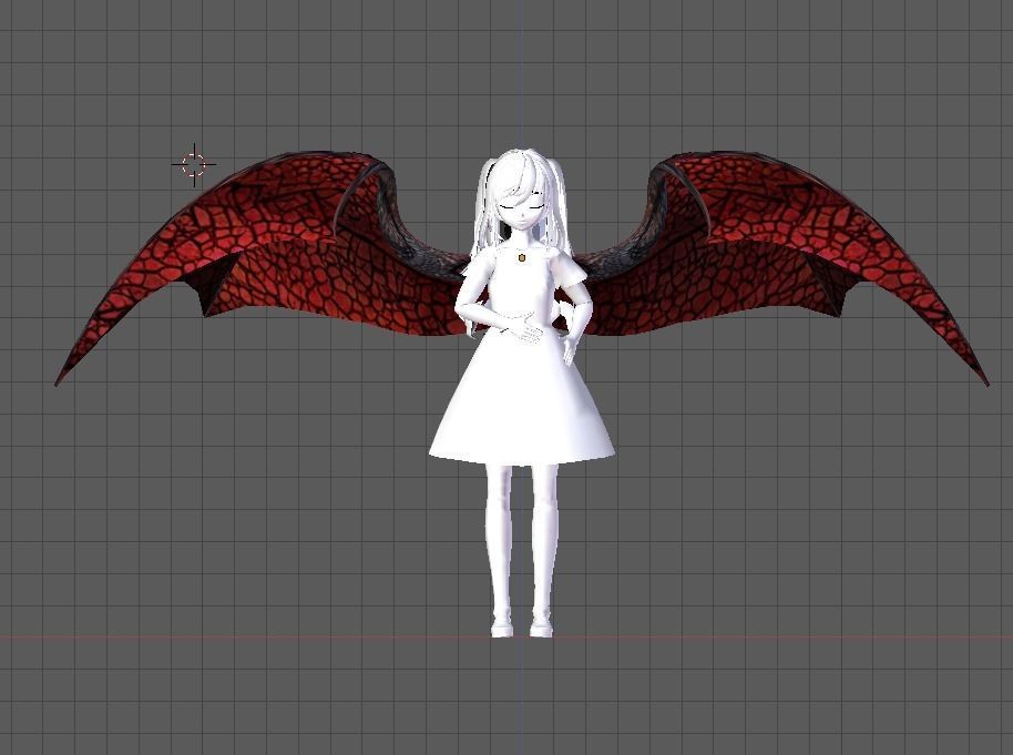  Wyvern Dragon Wings 3D model_5