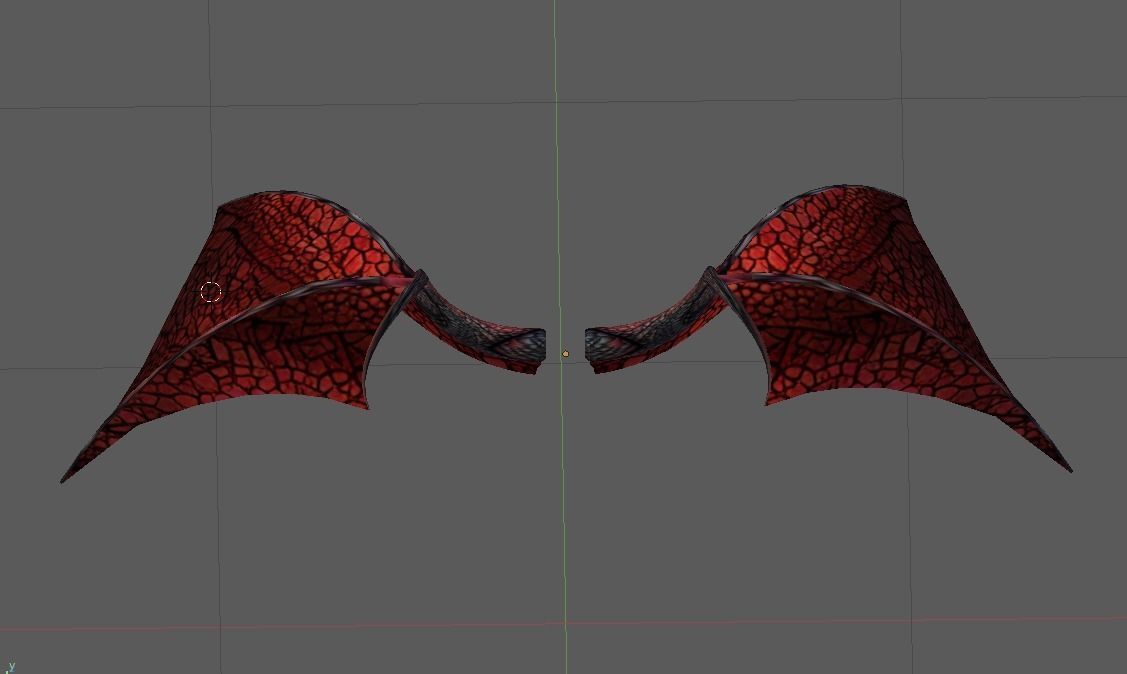  Wyvern Dragon Wings 3D model_1