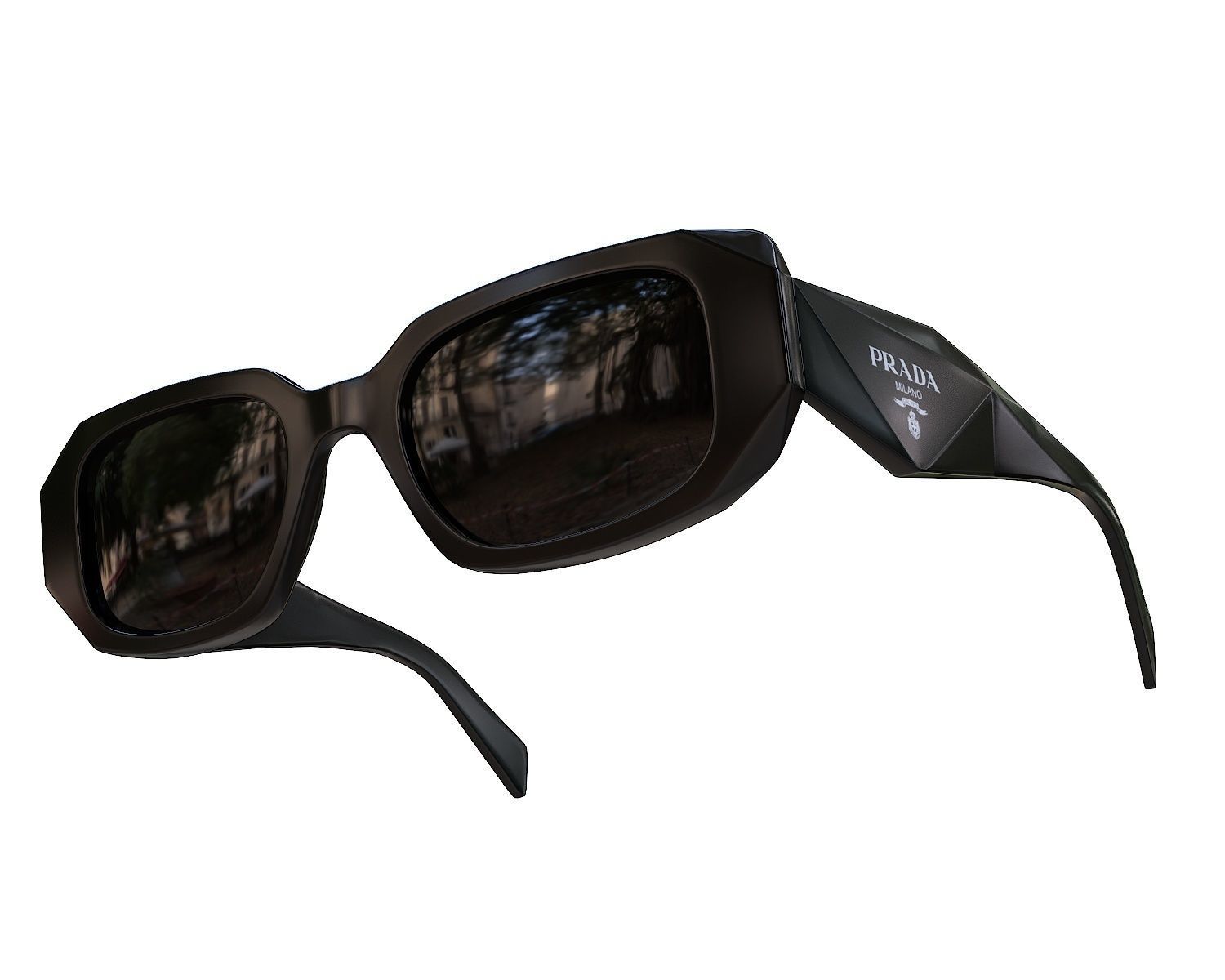 Prada Symbole Sunglasses PR 17WS 1AB5S0 Low-poly 3D model_1