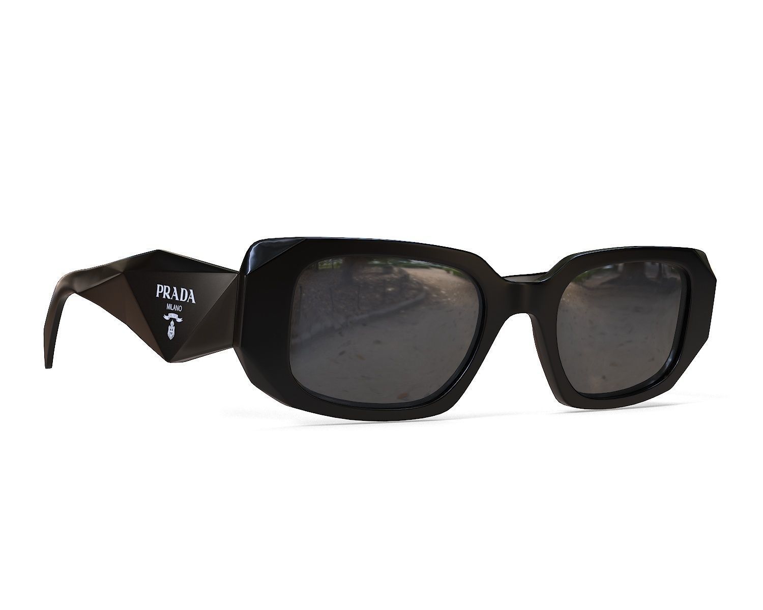 Prada Symbole Sunglasses PR 17WS 1AB5S0 Low-poly 3D model_4