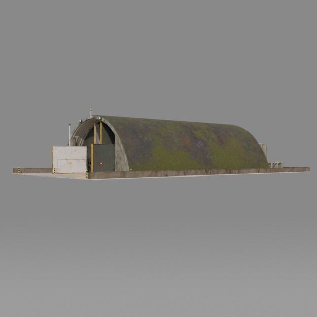 NATO AIRCRAFT SHELTER V1 Free low-poly 3D model_7