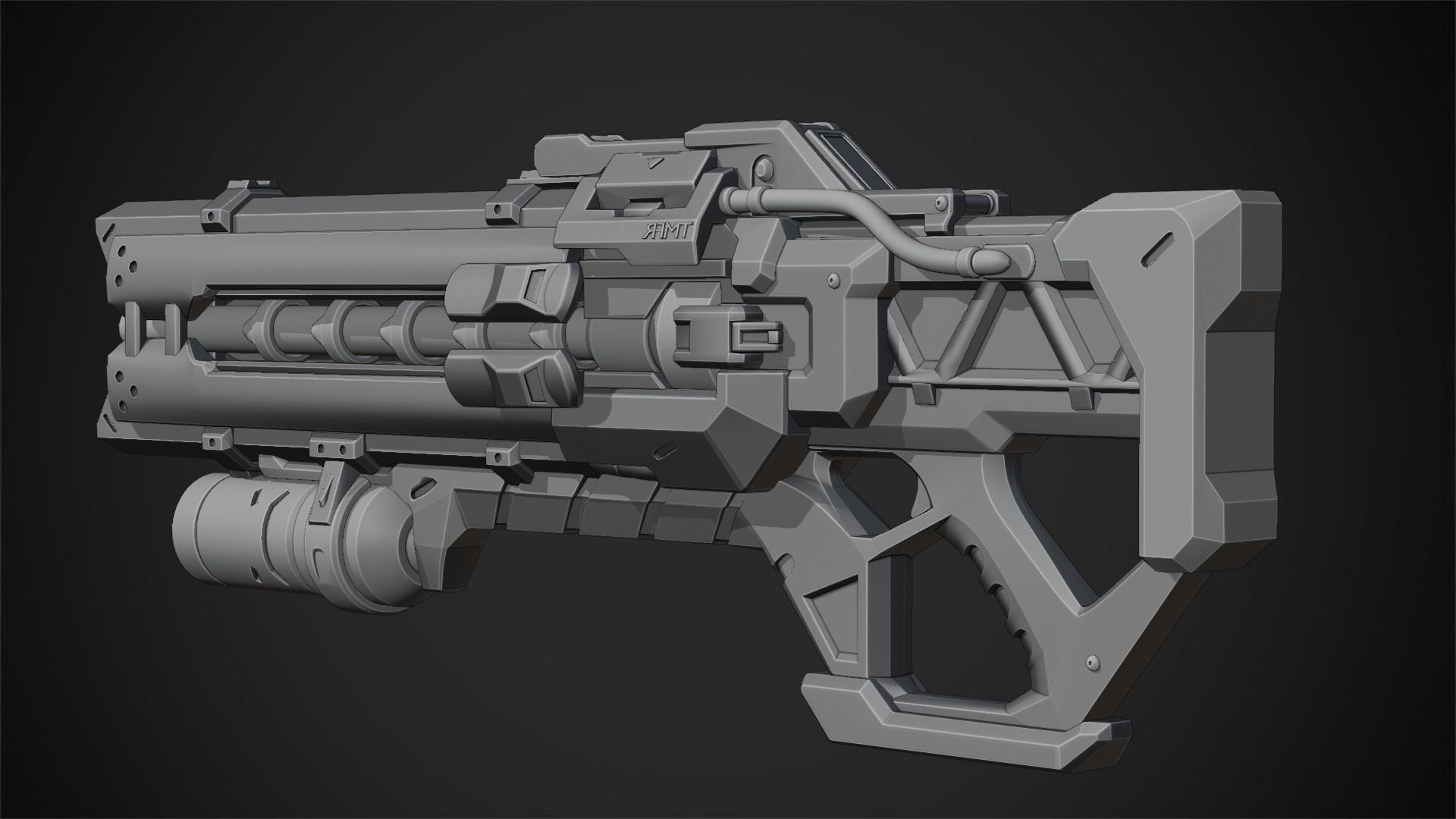 Overwatch Soldier-76 Rifle for Cosplay 3D print model_12