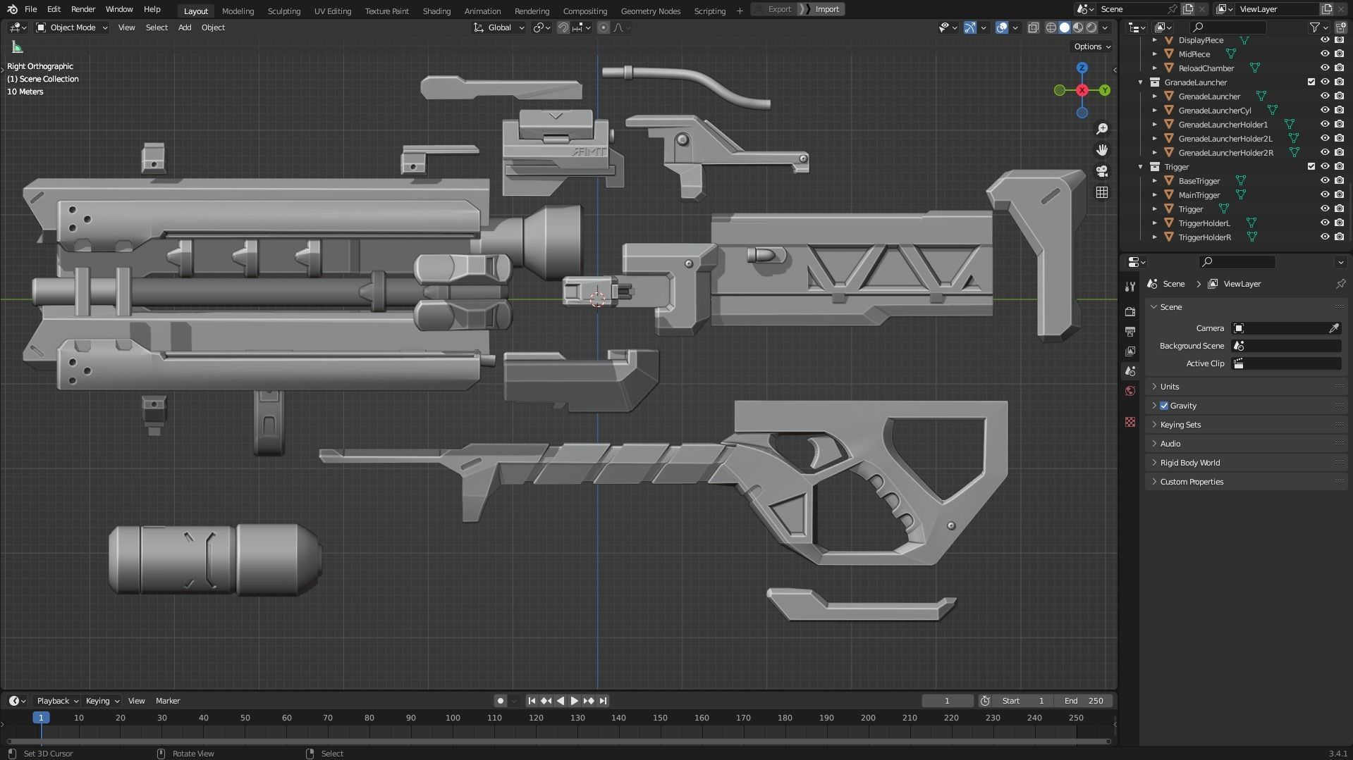 Overwatch Soldier-76 Rifle for Cosplay 3D print model_8