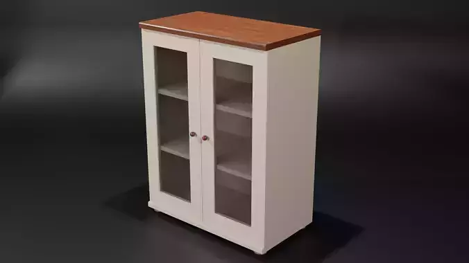 Glass Door Cabinet 3D Model