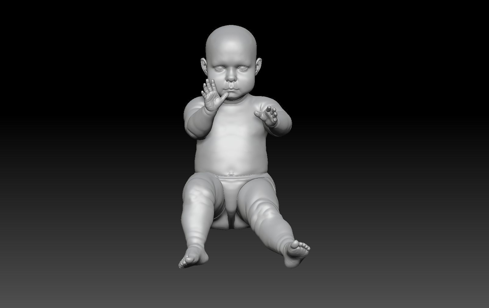 DAD WITH NEWBORN 4 3D print model_6