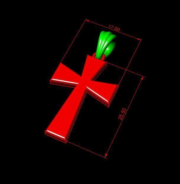 CROSS PENDANT NECKLACE 3dmodel 3D print model_9