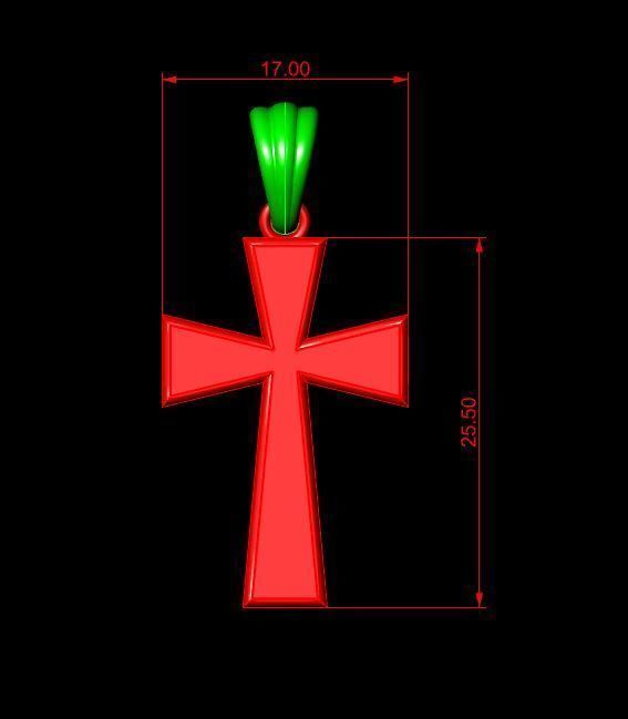 CROSS PENDANT NECKLACE 3dmodel 3D print model_12
