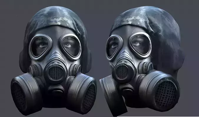 Helmet 3d model military combat Military scifi Low-poly 3D model