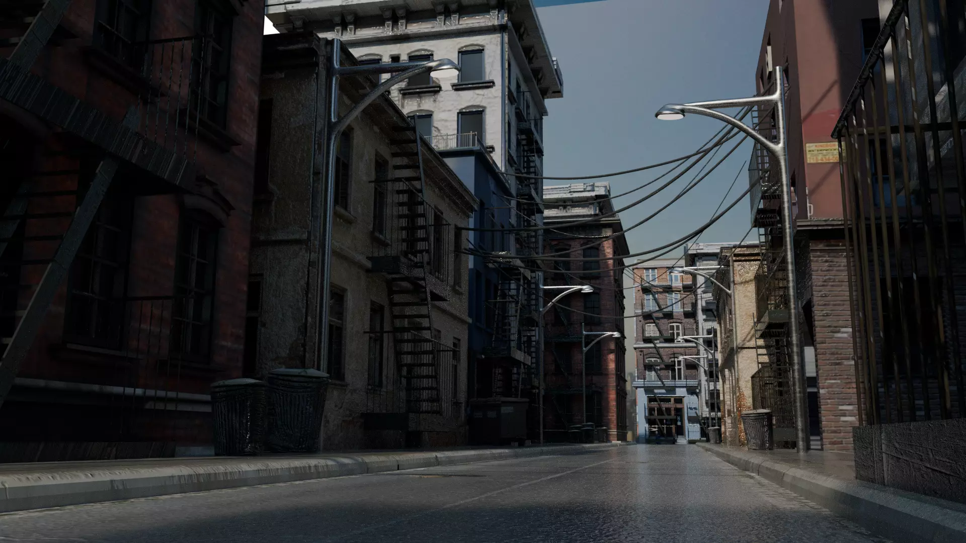 New York Alley Scene 3D model