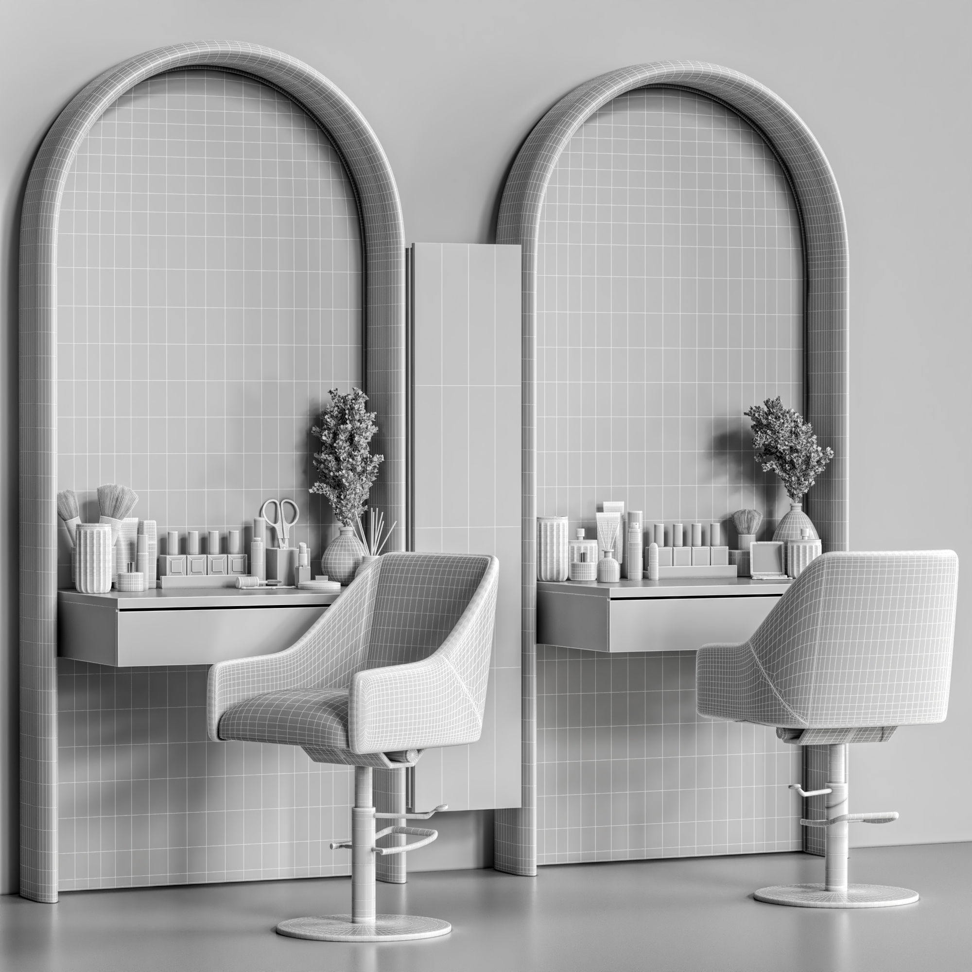 beauty salon 01 3D model_4