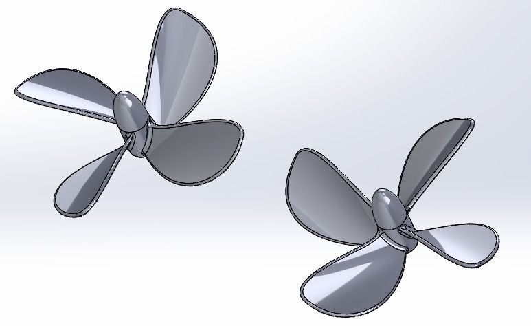 Propeller 120mm 3D print model_2
