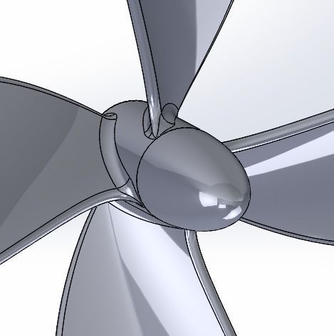 Propeller 120mm 3D print model_1