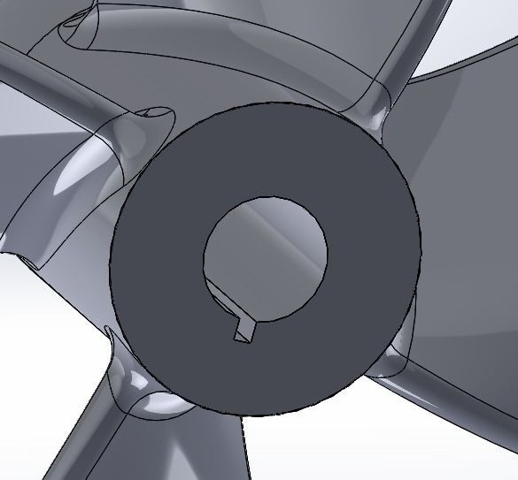 Propeller 120mm 3D print model_3