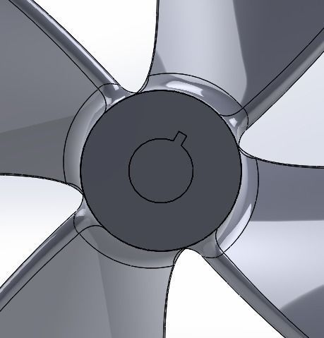 Propeller 120mm 3D print model_6