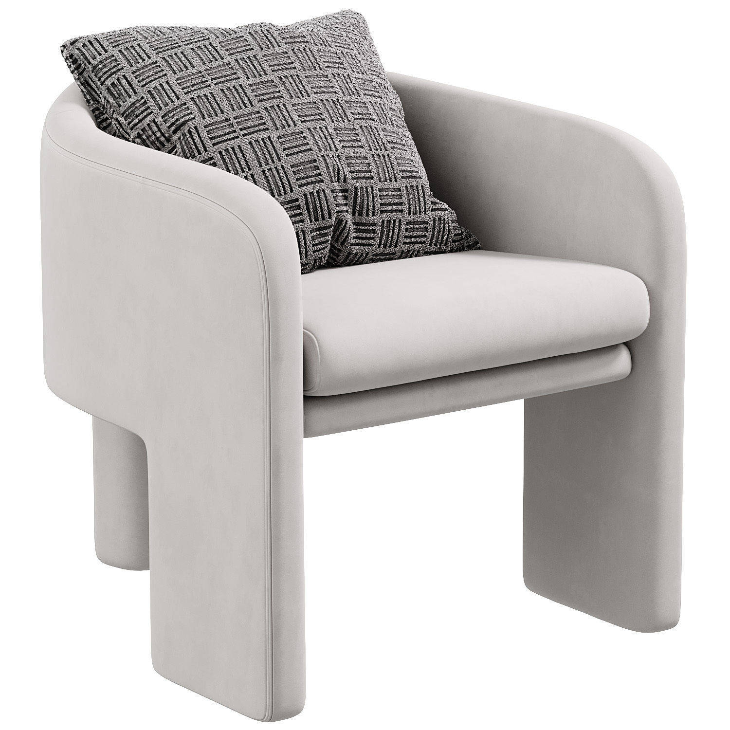 Milo baughman armchair 3D model_5