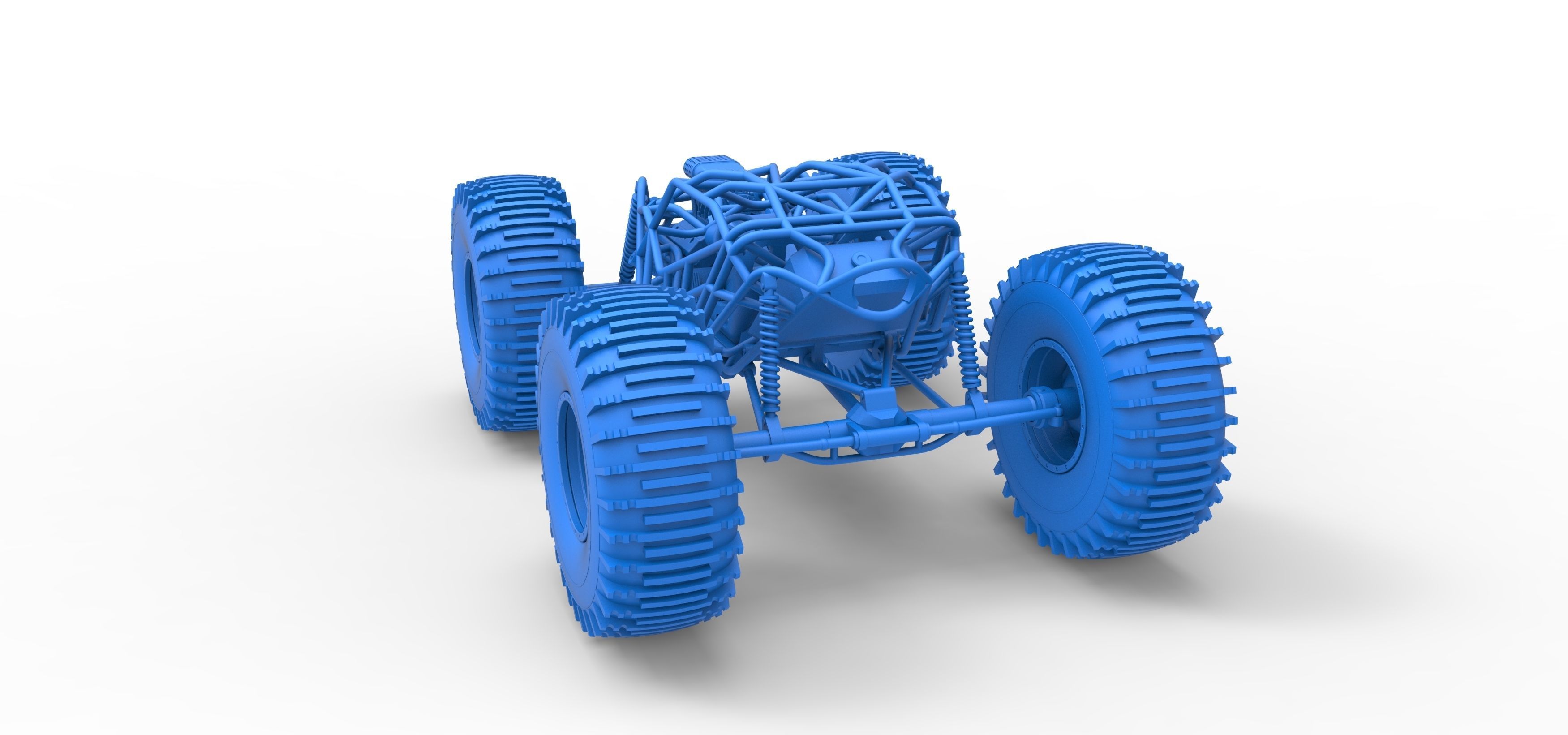 Rock bouncer on low-pressure wheels Scale 1 to 25 3D print model_26