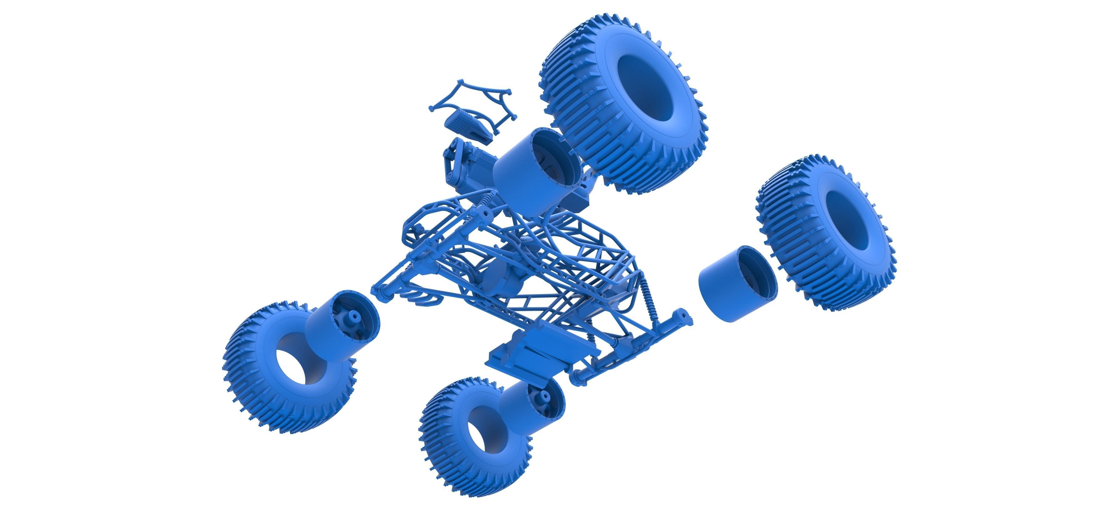 Rock bouncer on low-pressure wheels Scale 1 to 25 3D print model_30