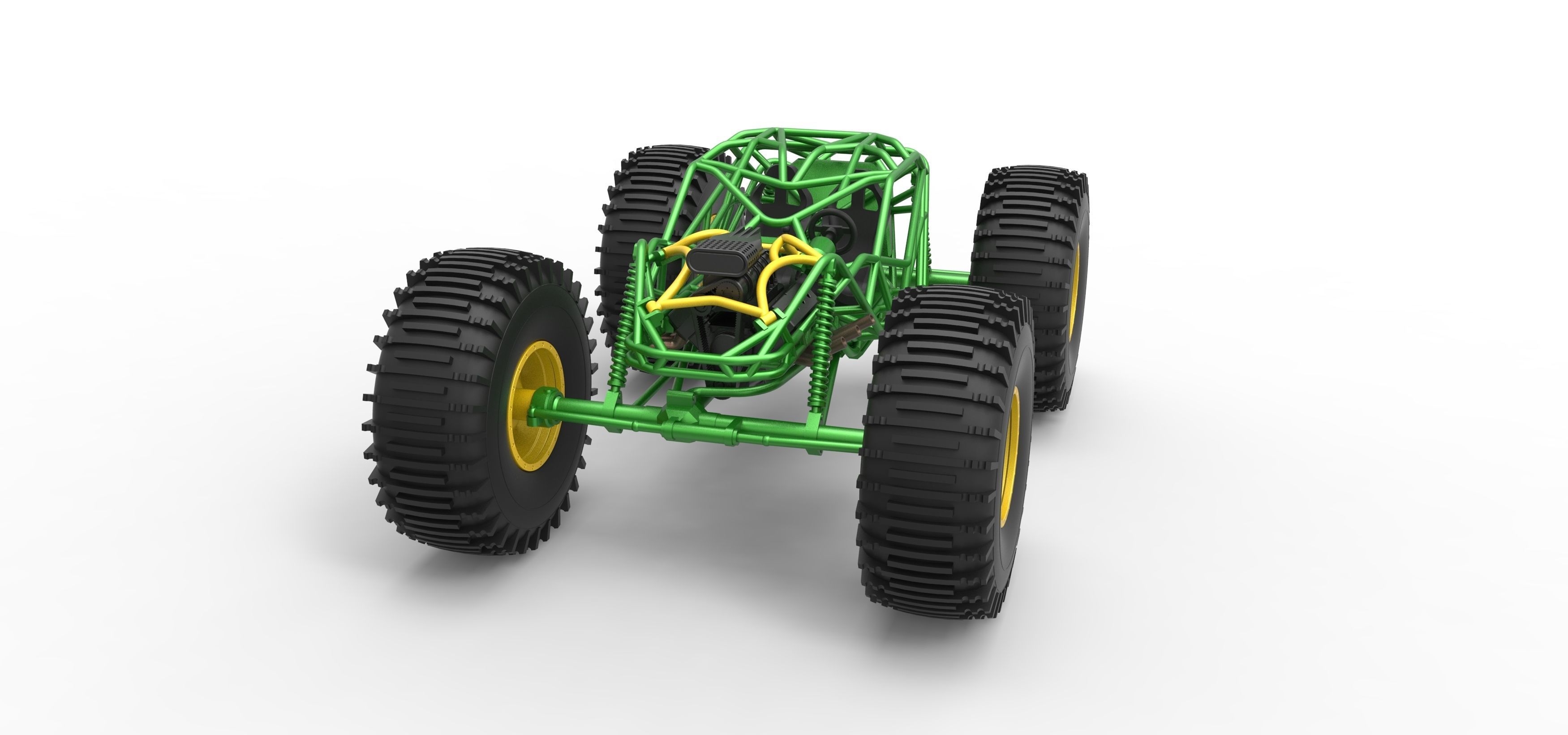 Rock bouncer on low-pressure wheels Scale 1 to 25 3D print model_4