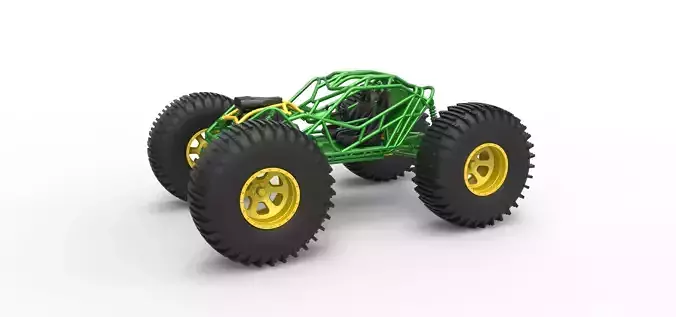 Rock bouncer on low-pressure wheels Scale 1 to 25 3D print model