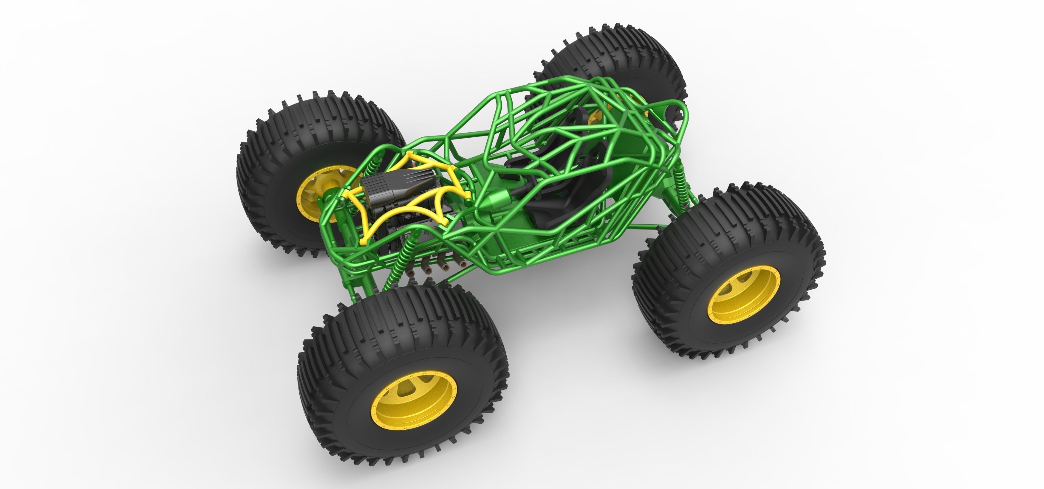 Rock bouncer on low-pressure wheels Scale 1 to 25 3D print model_2