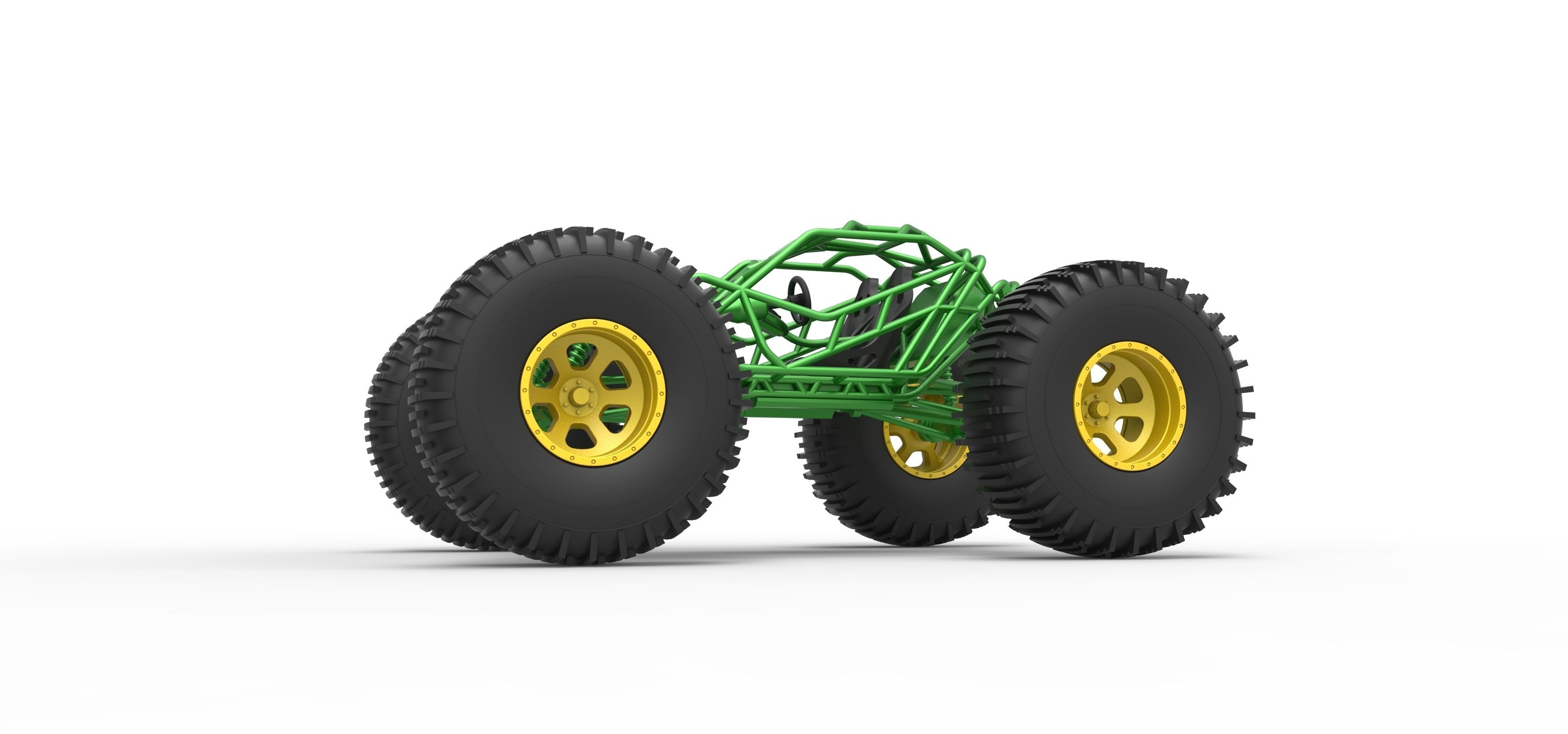 Rock bouncer on low-pressure wheels Scale 1 to 25 3D print model_3