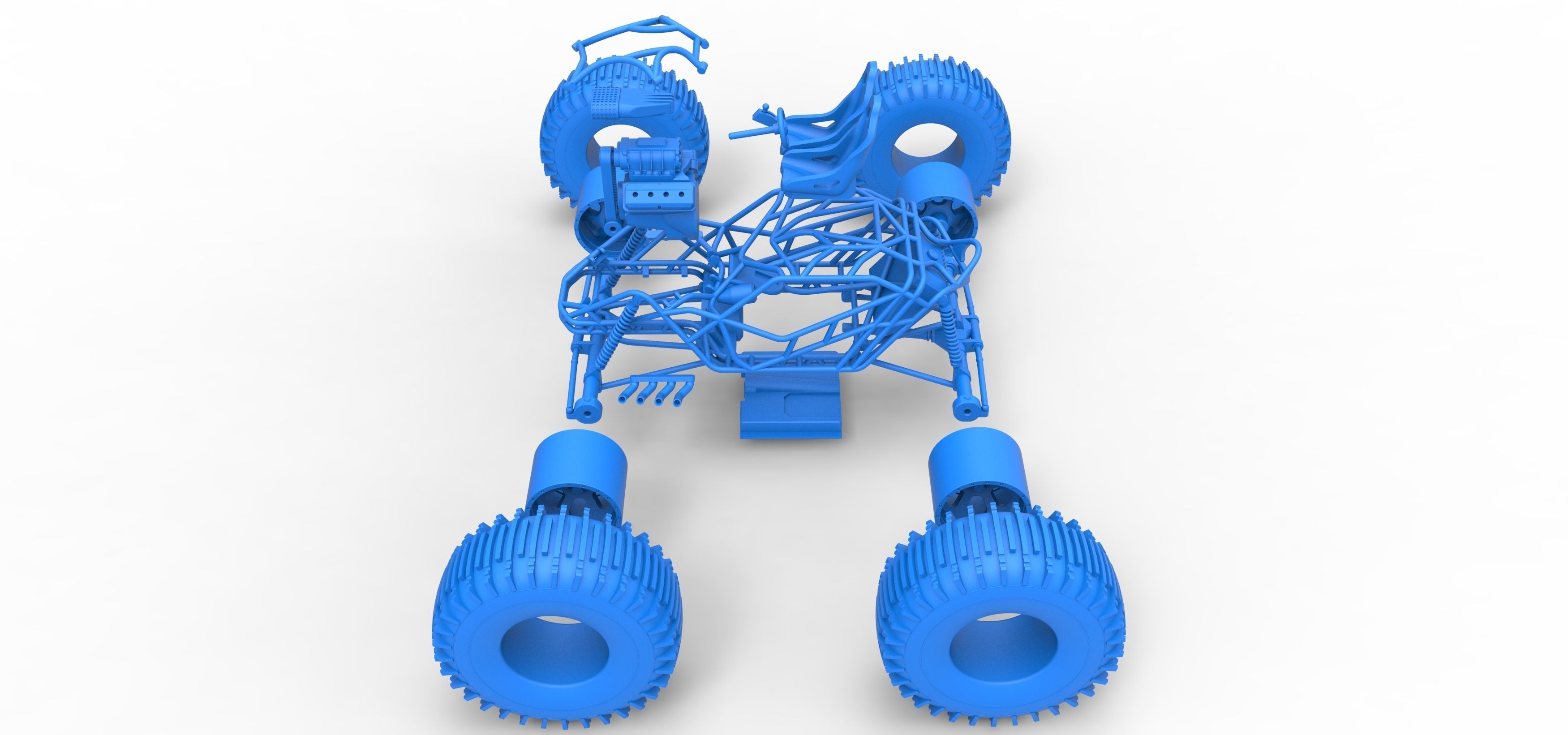 Rock bouncer on low-pressure wheels Scale 1 to 25 3D print model_34