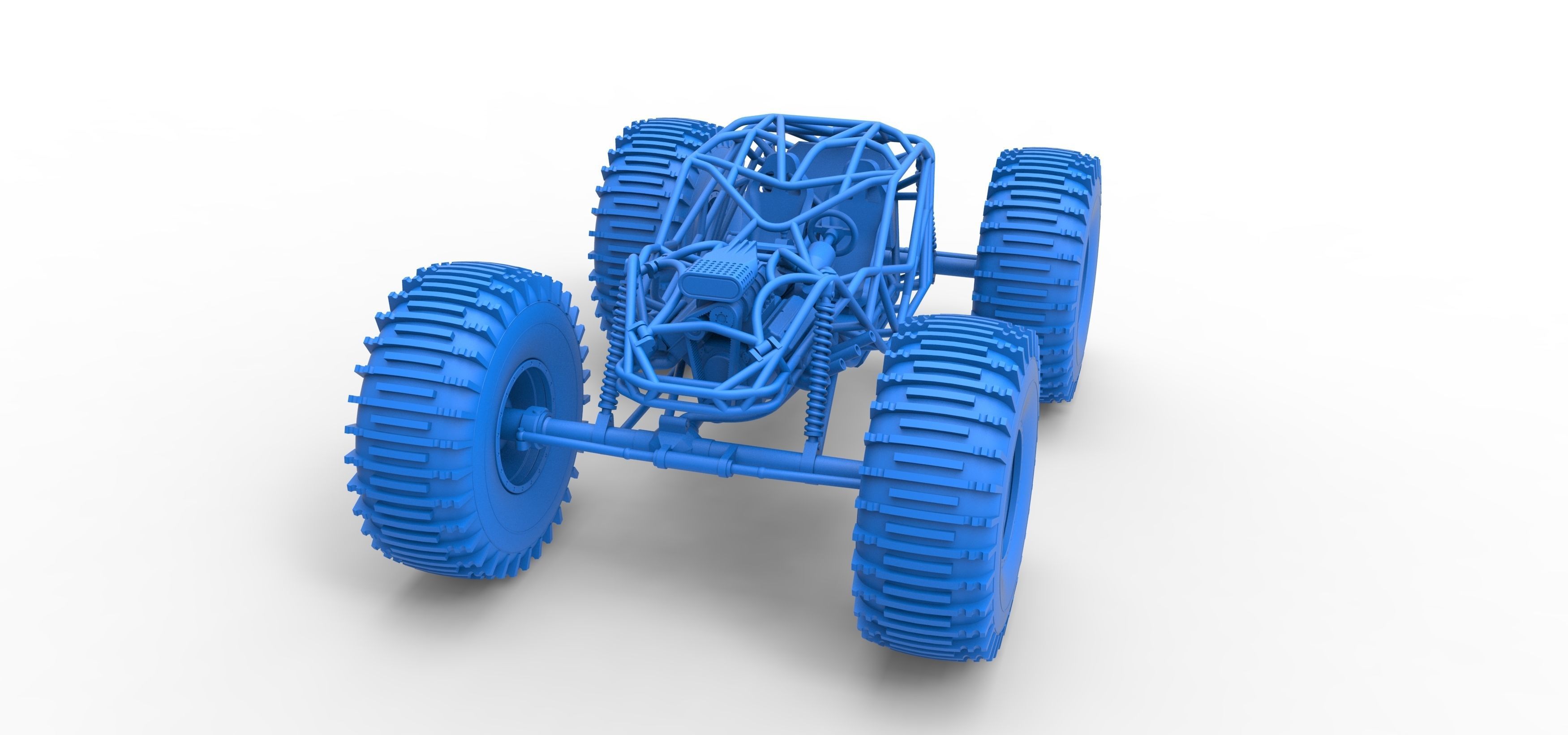 Rock bouncer on low-pressure wheels Scale 1 to 25 3D print model_18