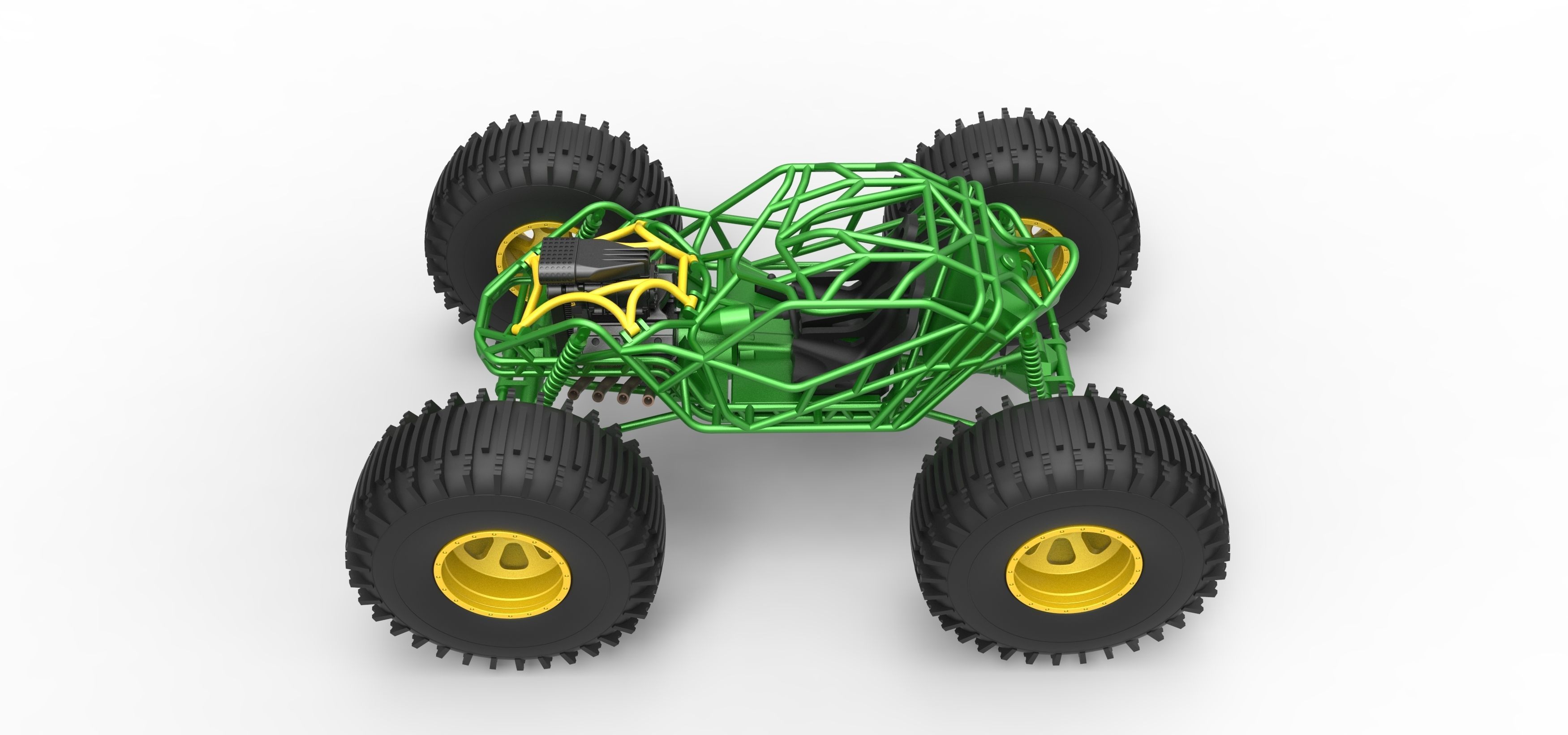 Rock bouncer on low-pressure wheels Scale 1 to 25 3D print model_9