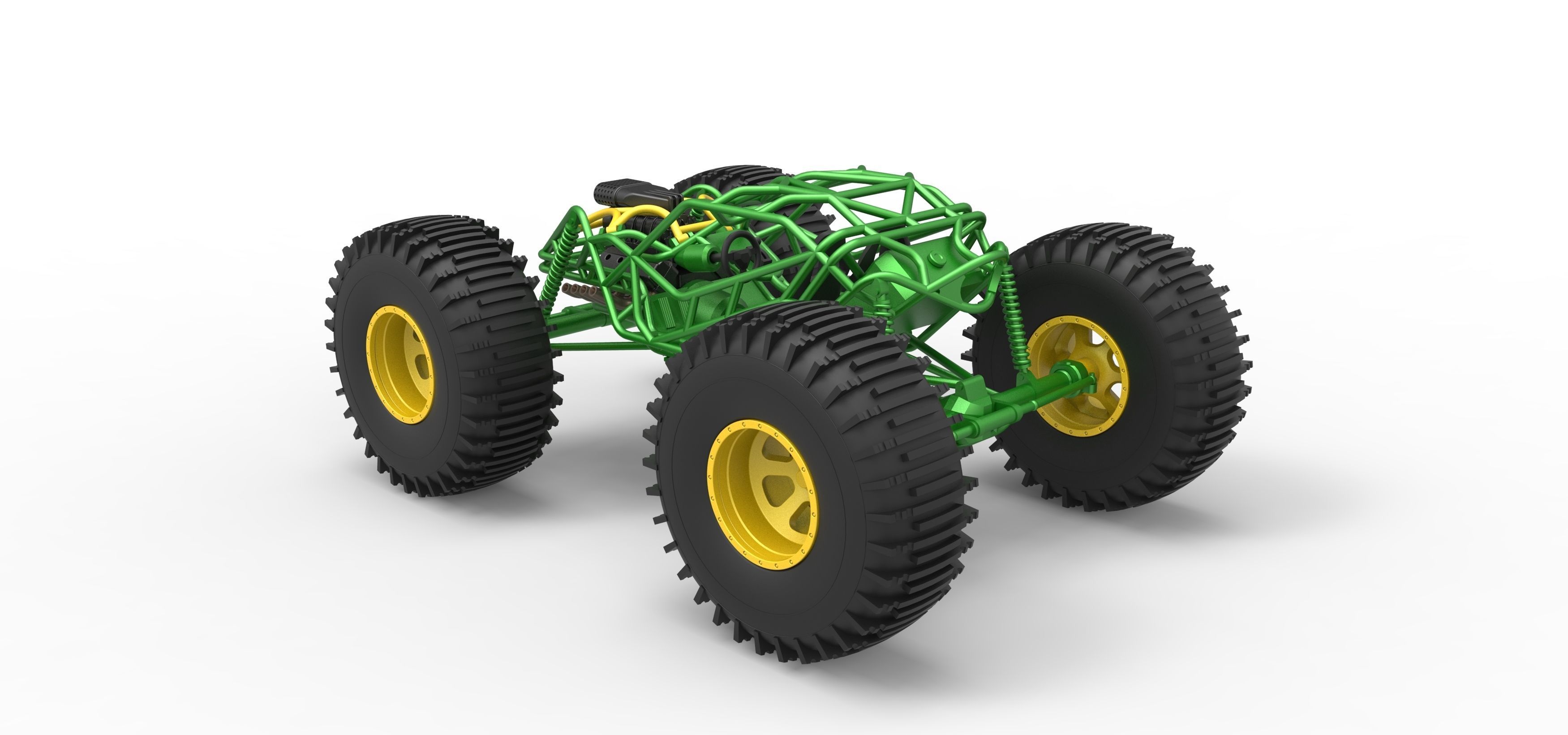 Rock bouncer on low-pressure wheels Scale 1 to 25 3D print model_11