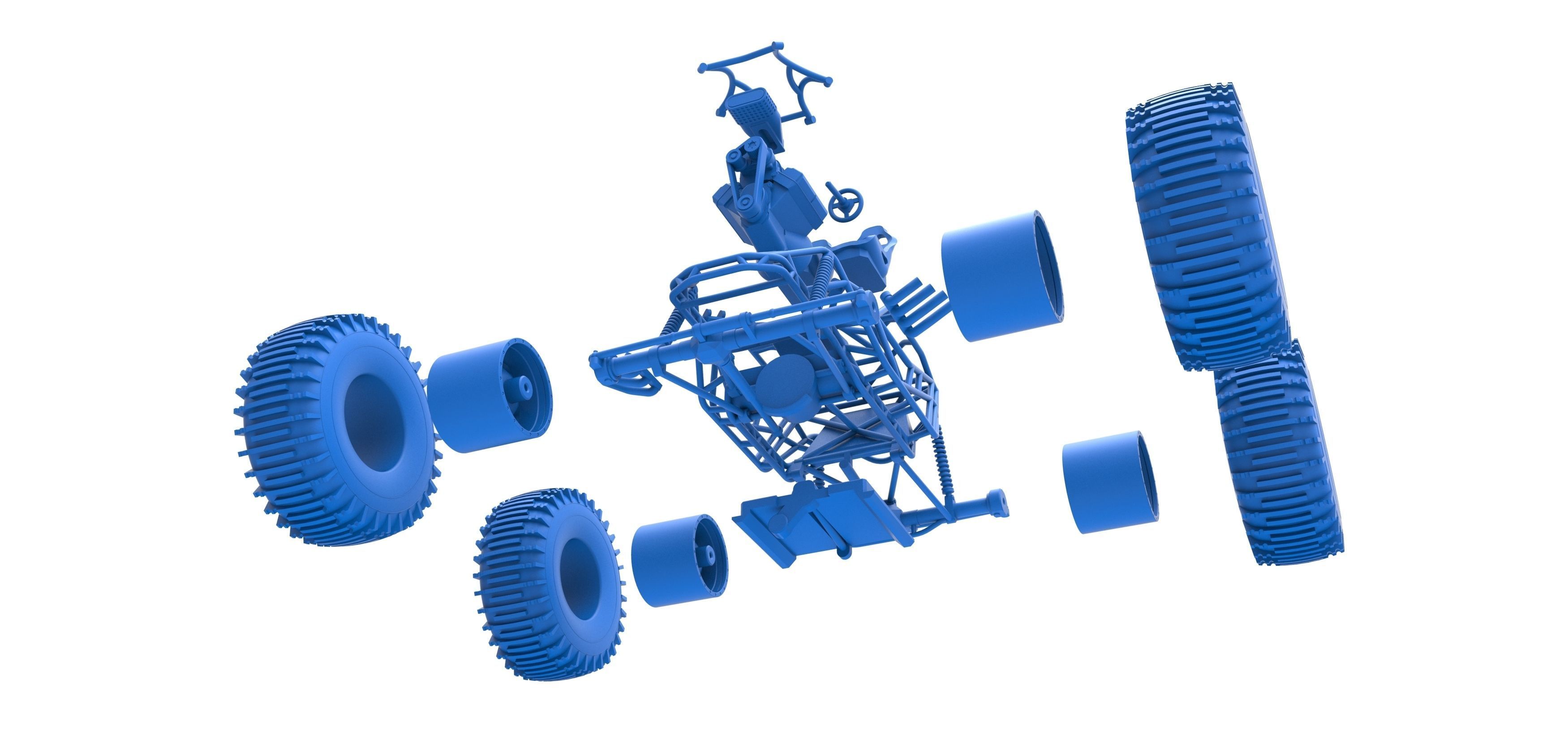 Rock bouncer on low-pressure wheels Scale 1 to 25 3D print model_32