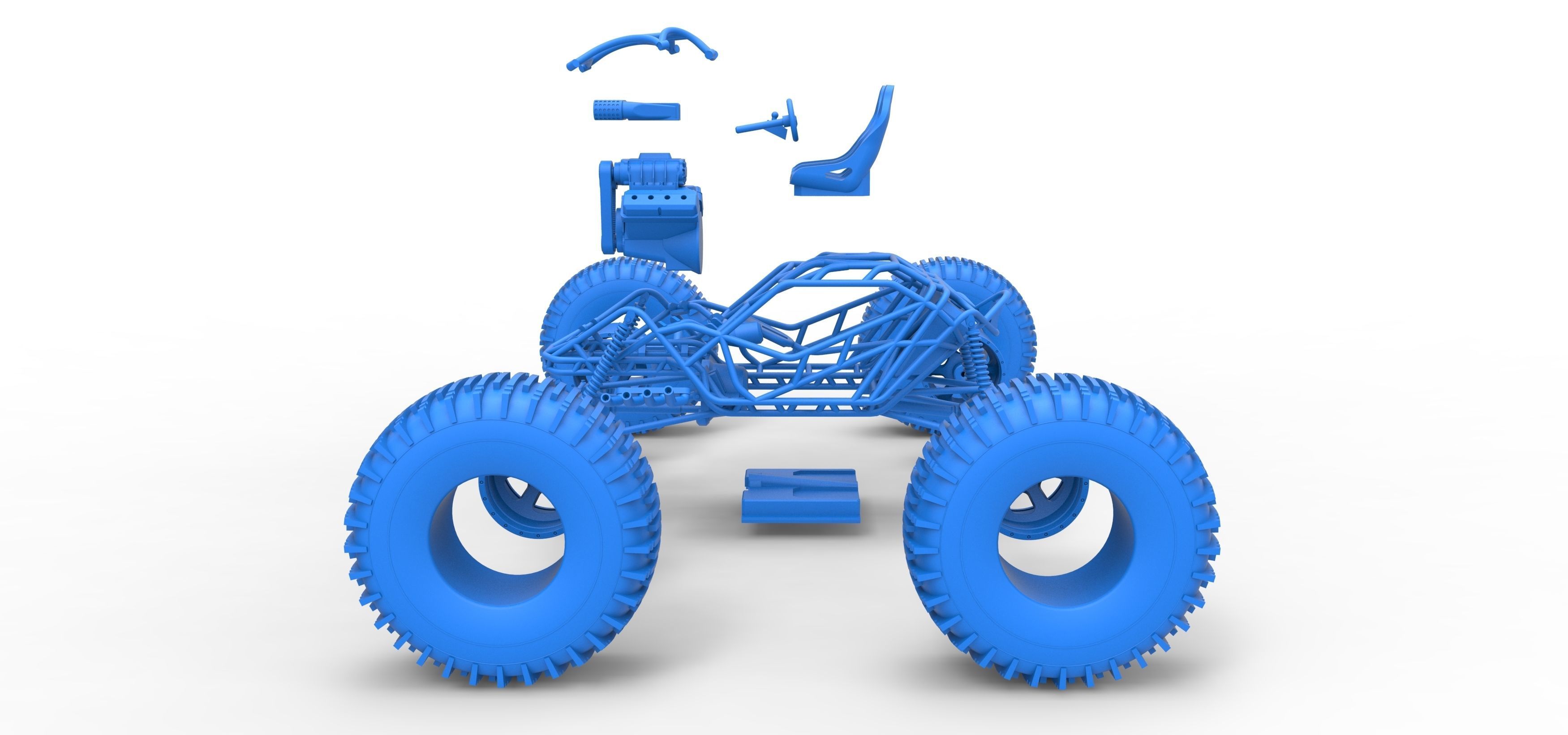 Rock bouncer on low-pressure wheels Scale 1 to 25 3D print model_33